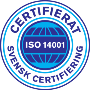 ISO 14001 certifierat av Svensk Certifiering